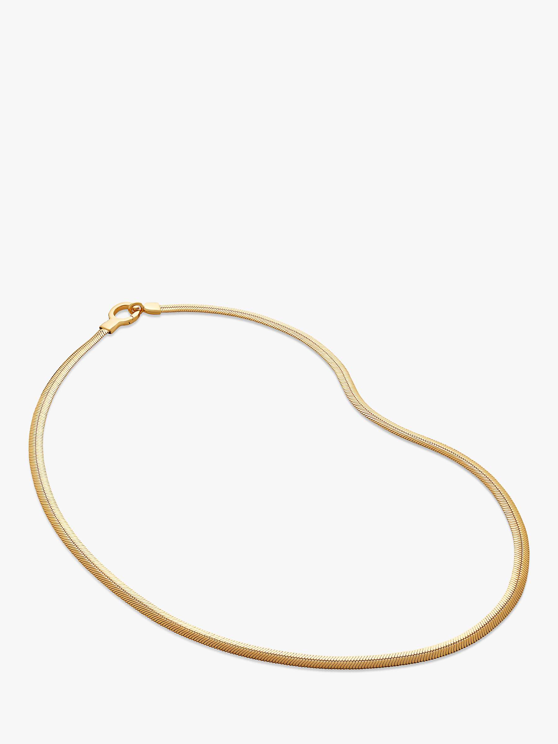 Buy Monica Vinader Wide Snake Chain Necklace, Gold Online at johnlewis.com
