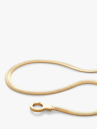 Monica Vinader Wide Snake Chain Necklace, Gold
