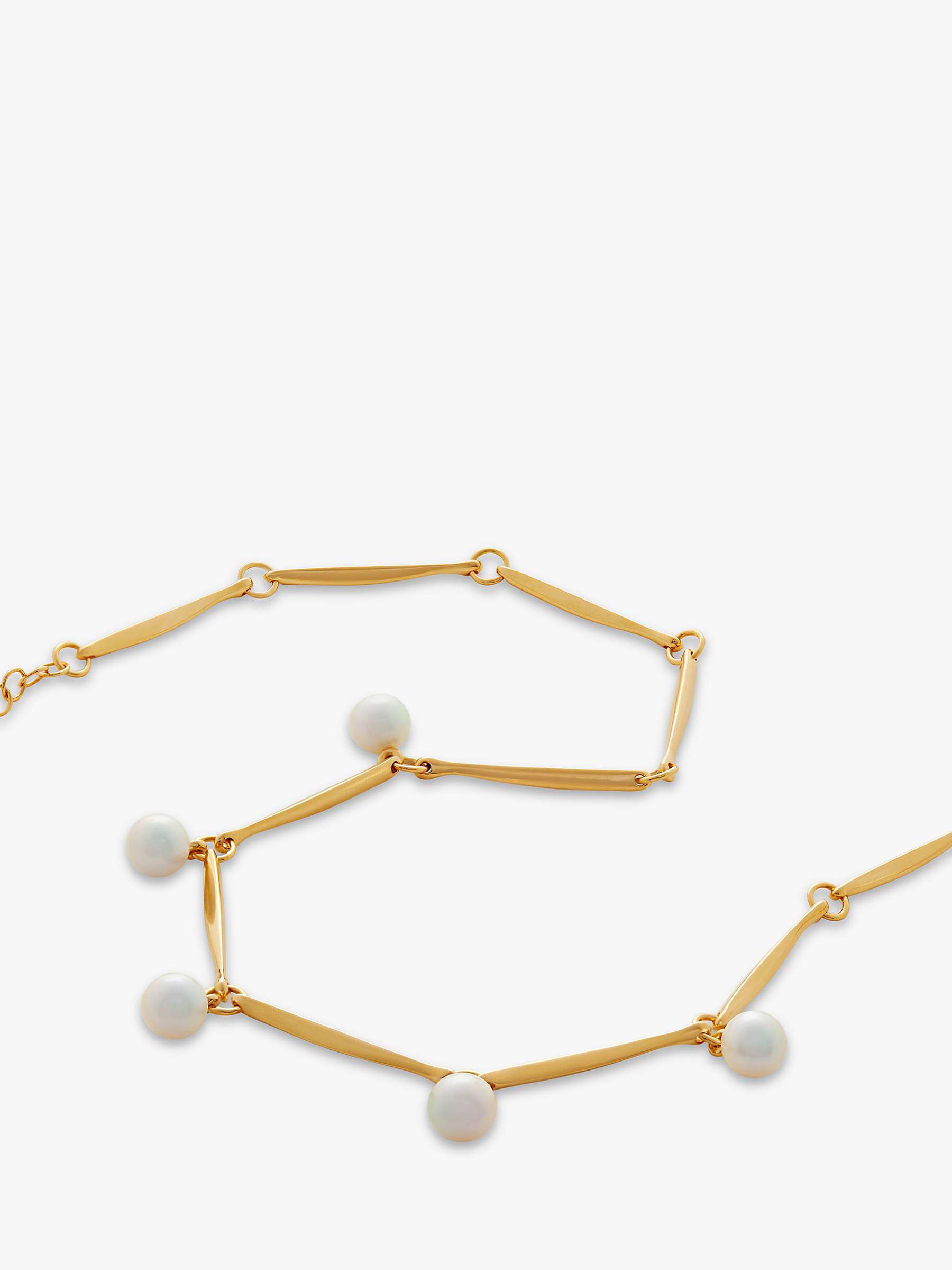 Buy Monica Vinader Nura Round Freshwater Pearl Necklace, Gold Online at johnlewis.com