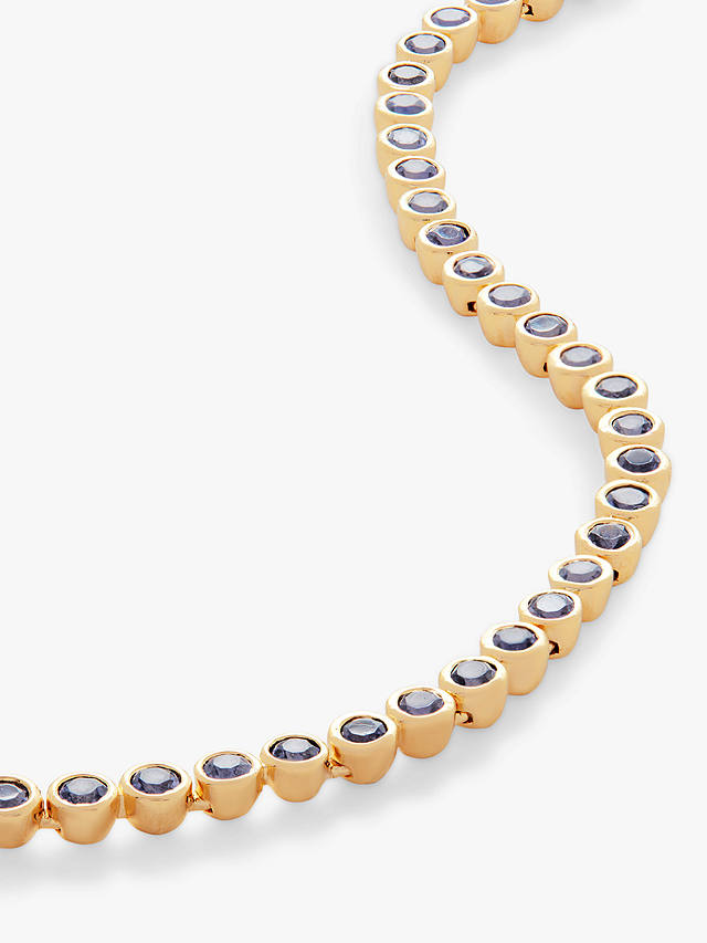 Monica Vinader Tennis Necklace, Gold/Iolite