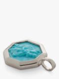 Monica Vinader St Christopher Turquoise Charm, Silver/Blue