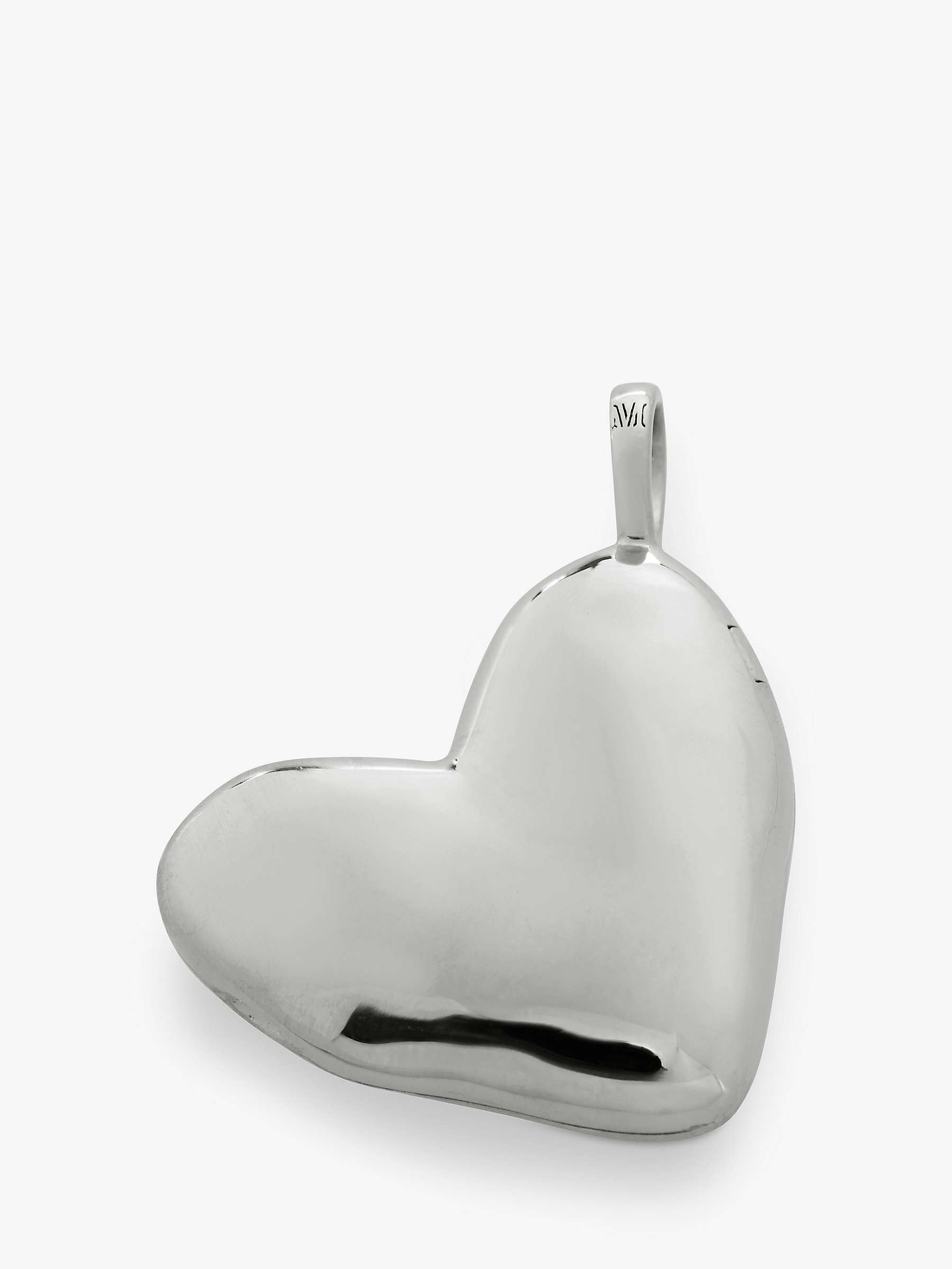 Buy Monica Vinader Heart Locket Charm, Silver Online at johnlewis.com