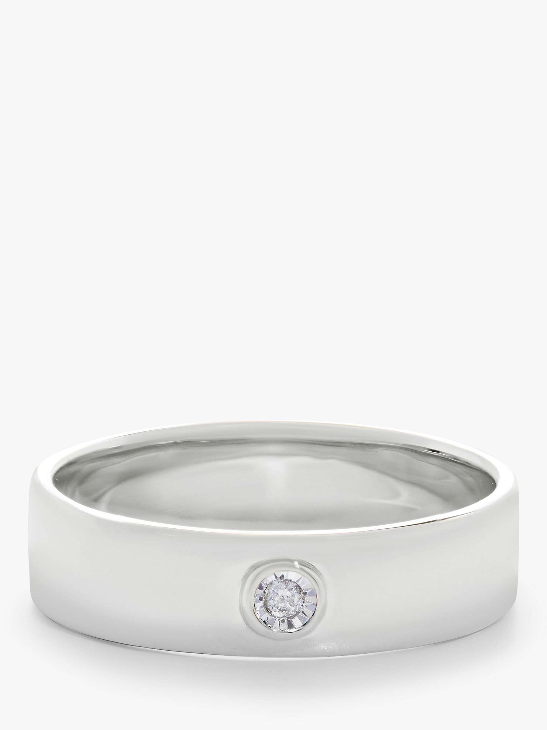 Buy Monica Vinader Diamond Band Ring, Silver Online at johnlewis.com