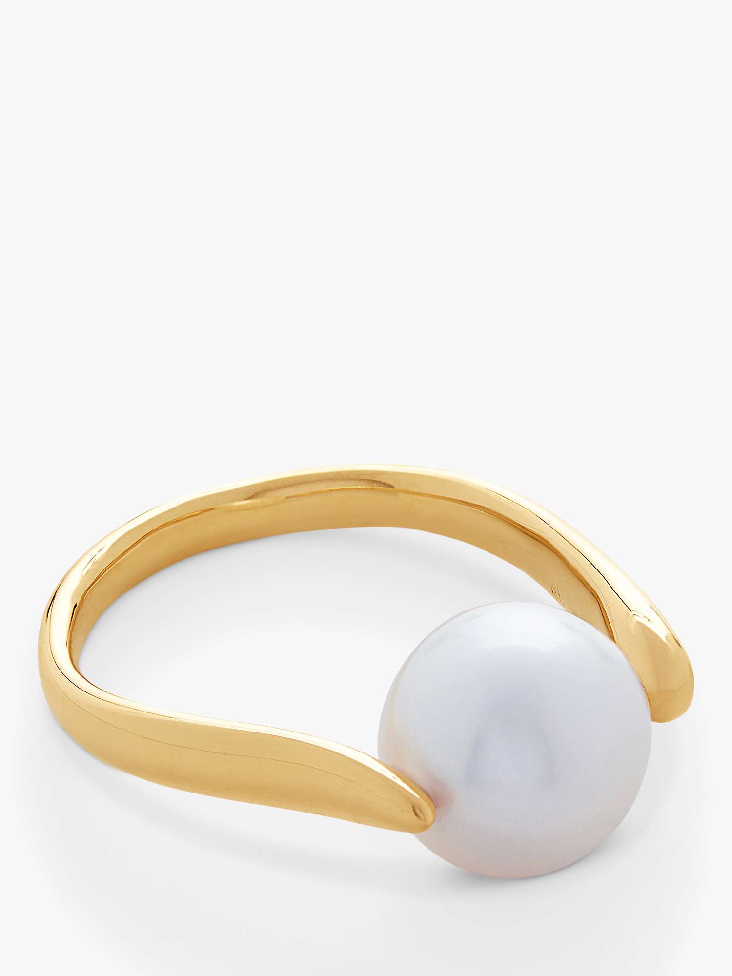 Buy Monica Vinader Nura Spinning Pearl Ring, Gold Online at johnlewis.com