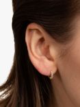 Astrid & Miyu Crystal Gem Huggie Hoop Earrings, Gold