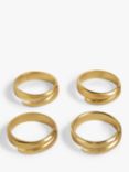 John Lewis Metal Napkin Ring, Set of 4, Gold