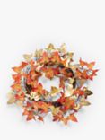 John Lewis Autumn Leaves Wreath, Orange