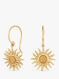 Dinny Hall Sun Charm Drop Earrings, Gold