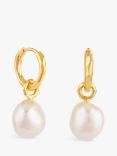 Dinny Hall Thalassa Pearl Hoop Earrings, Gold