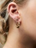 Dinny Hall Thalassa Tapering Faceted Chunky Hoop Earrings, Gold