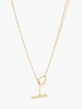 Dinny Hall Thalassa Faceted Medium Hoop T-Bar Lariat Necklace, Gold