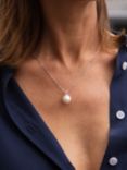 Dinny Hall Thalassa Keshi Baroque Pearl Pendant Necklace, Silver