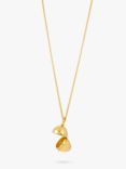 Dinny Hall Clover Charm Egg Locket Pendant Necklace, Gold