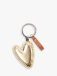 Caroline Gardner Padded Heart Keyring, Gold