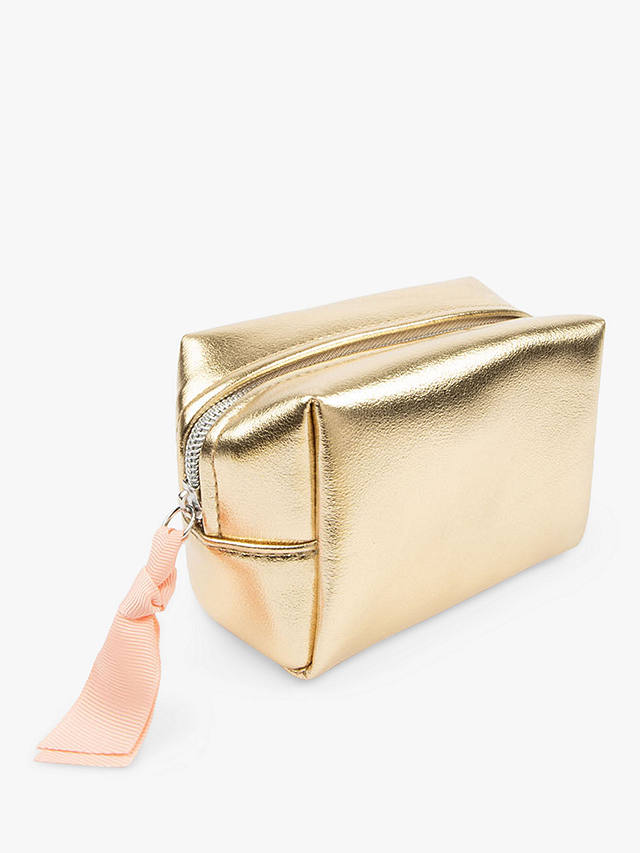 Caroline Gardner Mini Cube Cosmetic Bag, Gold 1