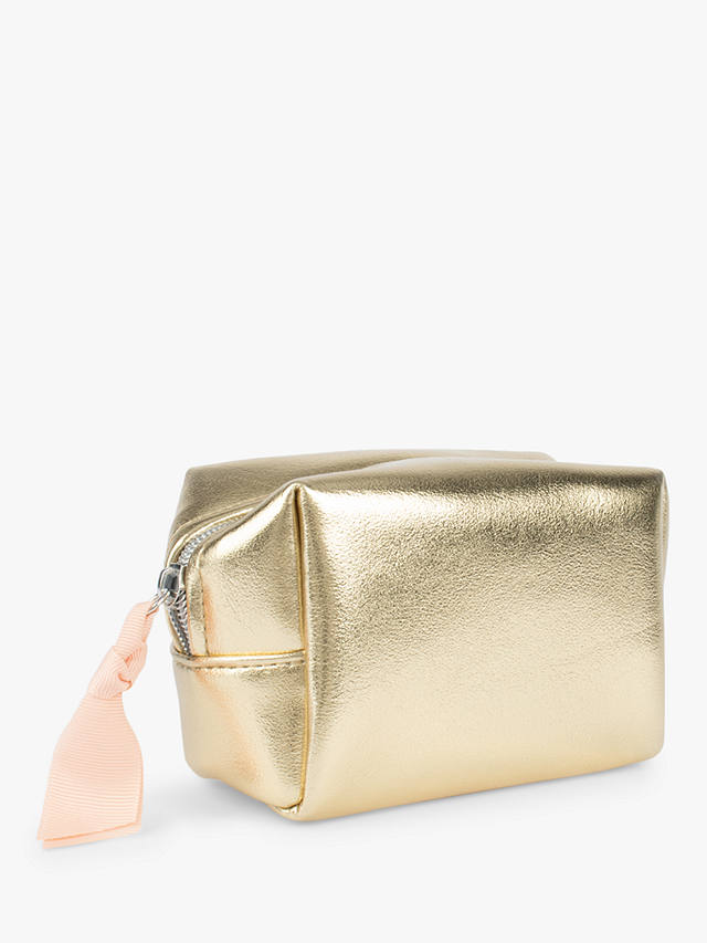 Caroline Gardner Mini Cube Cosmetic Bag, Gold 2