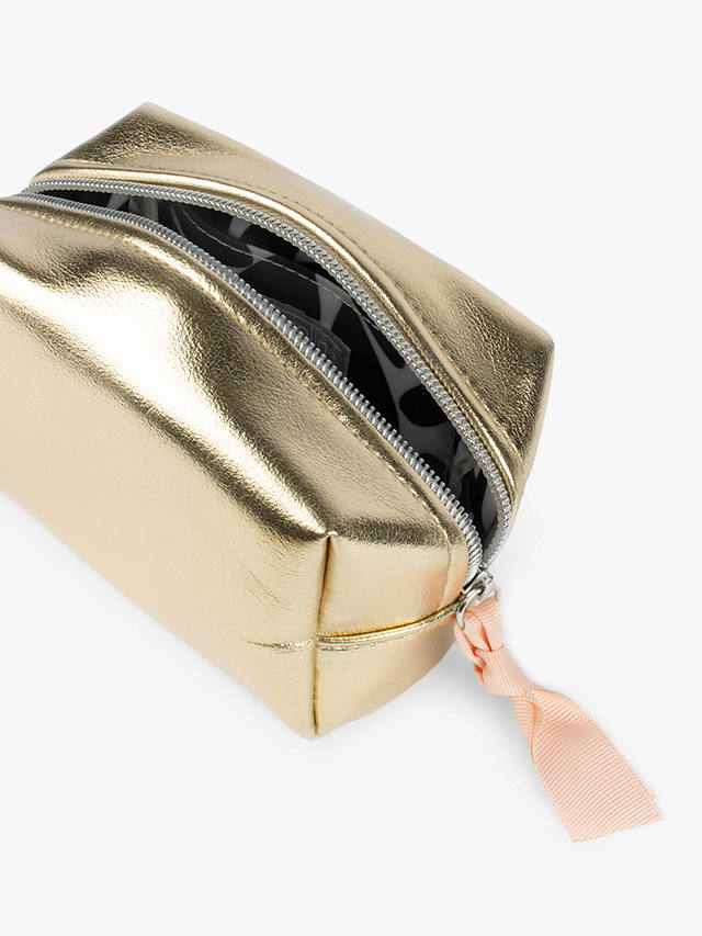 Caroline Gardner Mini Cube Cosmetic Bag, Gold 3