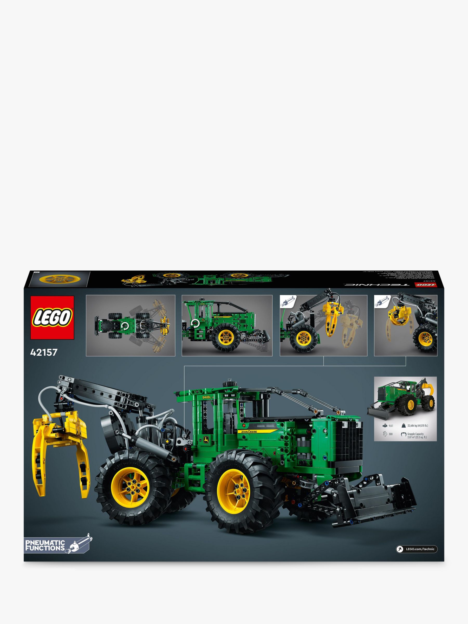 Plexiglas® display case for LEGO® John Deere 948L II Skidder (42157)
