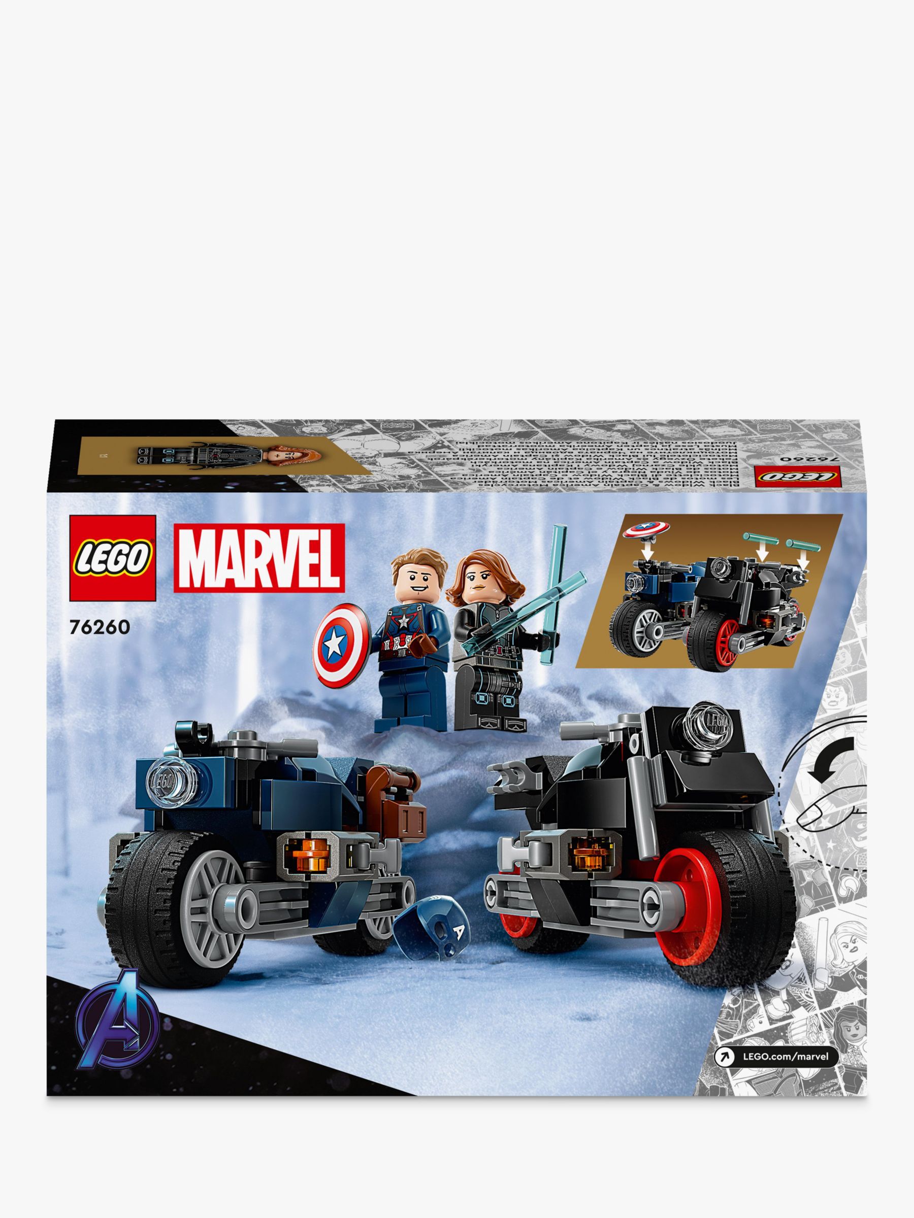 LEGO Marvel Super Heroes Black Widow & Captain America Motorcycles 76260 by  LEGO Systems Inc