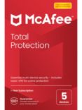 McAfee Total Protection, 1 Year Subscription for 5 Devices