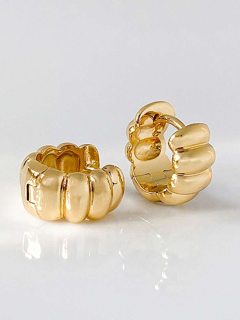 Buy Wanderlust + Co Eloise Baby Huggie Hoop Earrings, Gold Online at johnlewis.com