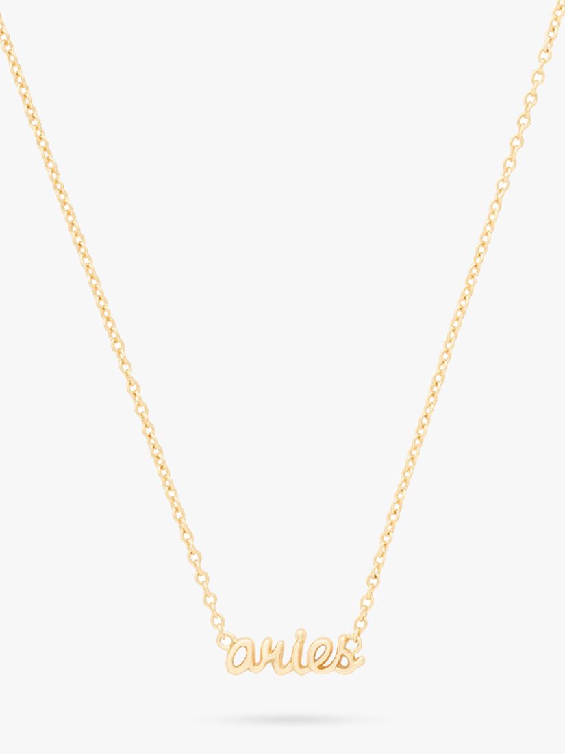 Wanderlust + Co Zodiac Chain Necklace, Aries at John Lewis & Partners
