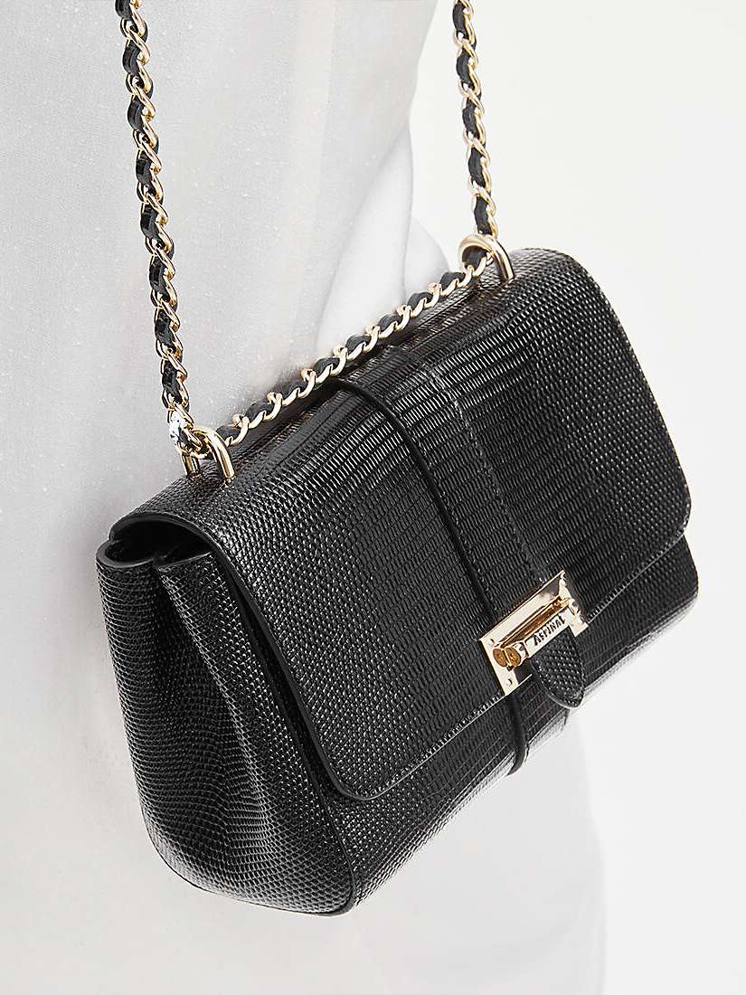 Buy Aspinal of London Lottie Small Lizard Leather Shoulder Bag Online at johnlewis.com