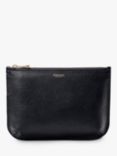 Aspinal of London Large Ella Pebble Grain Leather Pouch, Black