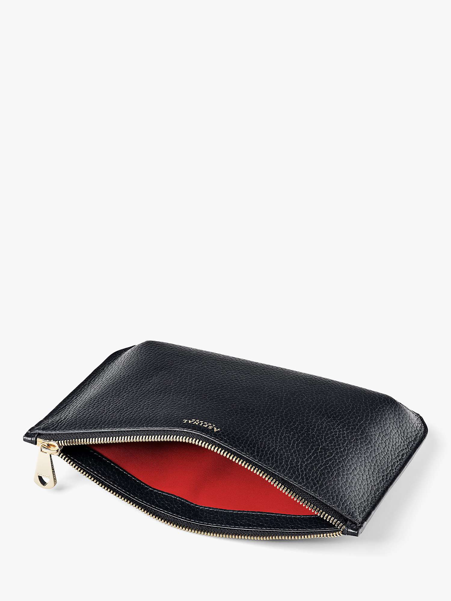 Buy Aspinal of London Large Ella Pebble Grain Leather Pouch Online at johnlewis.com