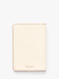 Aspinal of London Card Slots Pebble Leather Passport Cover, Ivory