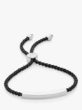 Monica Vinader Linear Friendship Bracelet, Black/Silver