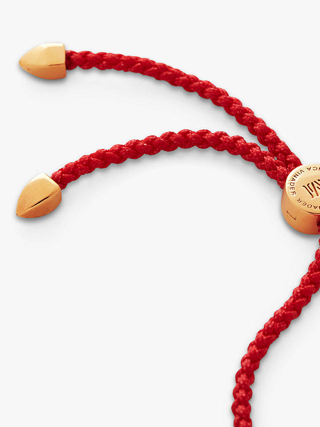 Monica Vinader Linear Friendship Bracelet, Red/Gold