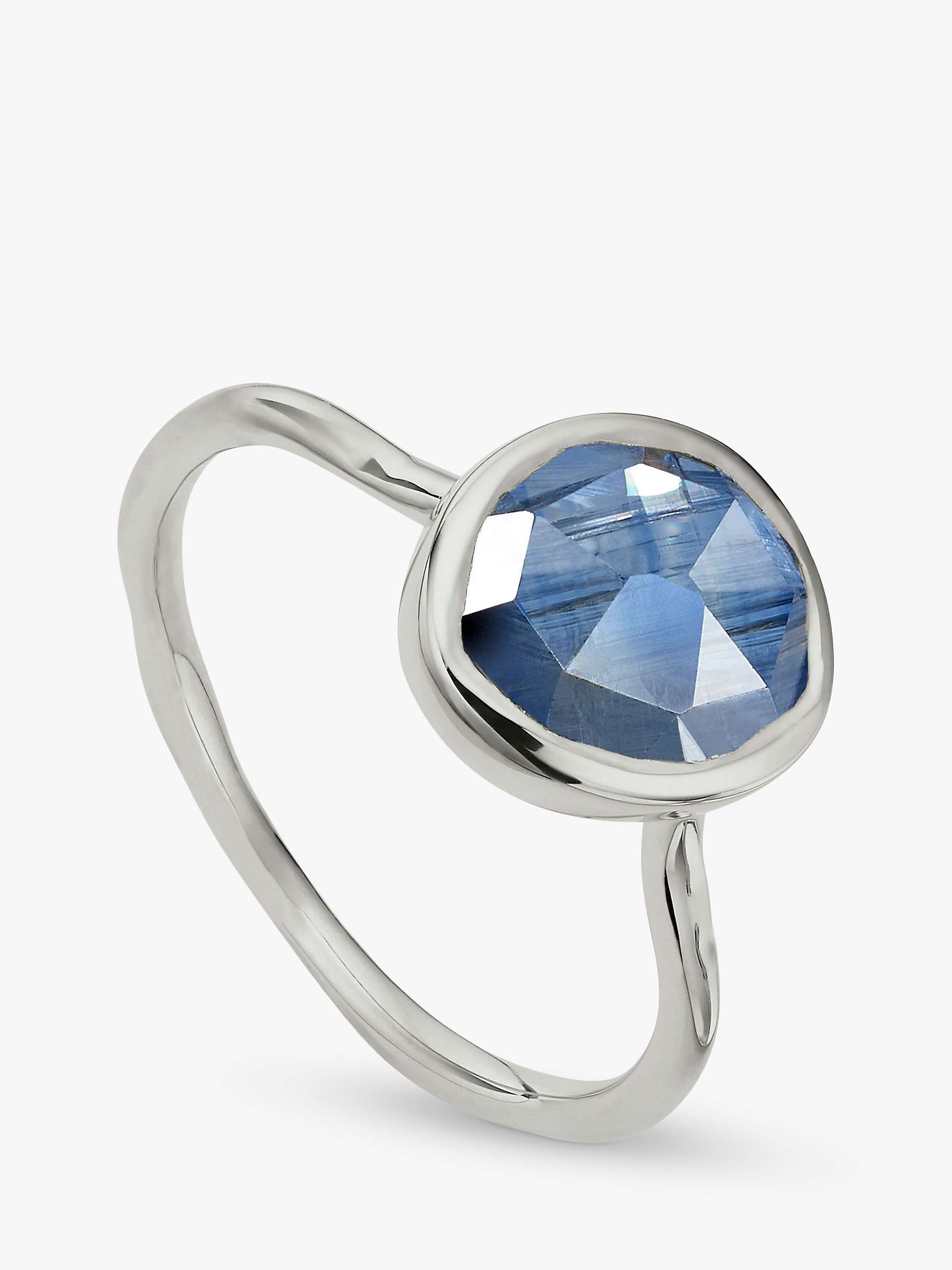 Buy Monica Vinader Siren Kyanite Stacking Ring, Silver/Blue Online at johnlewis.com