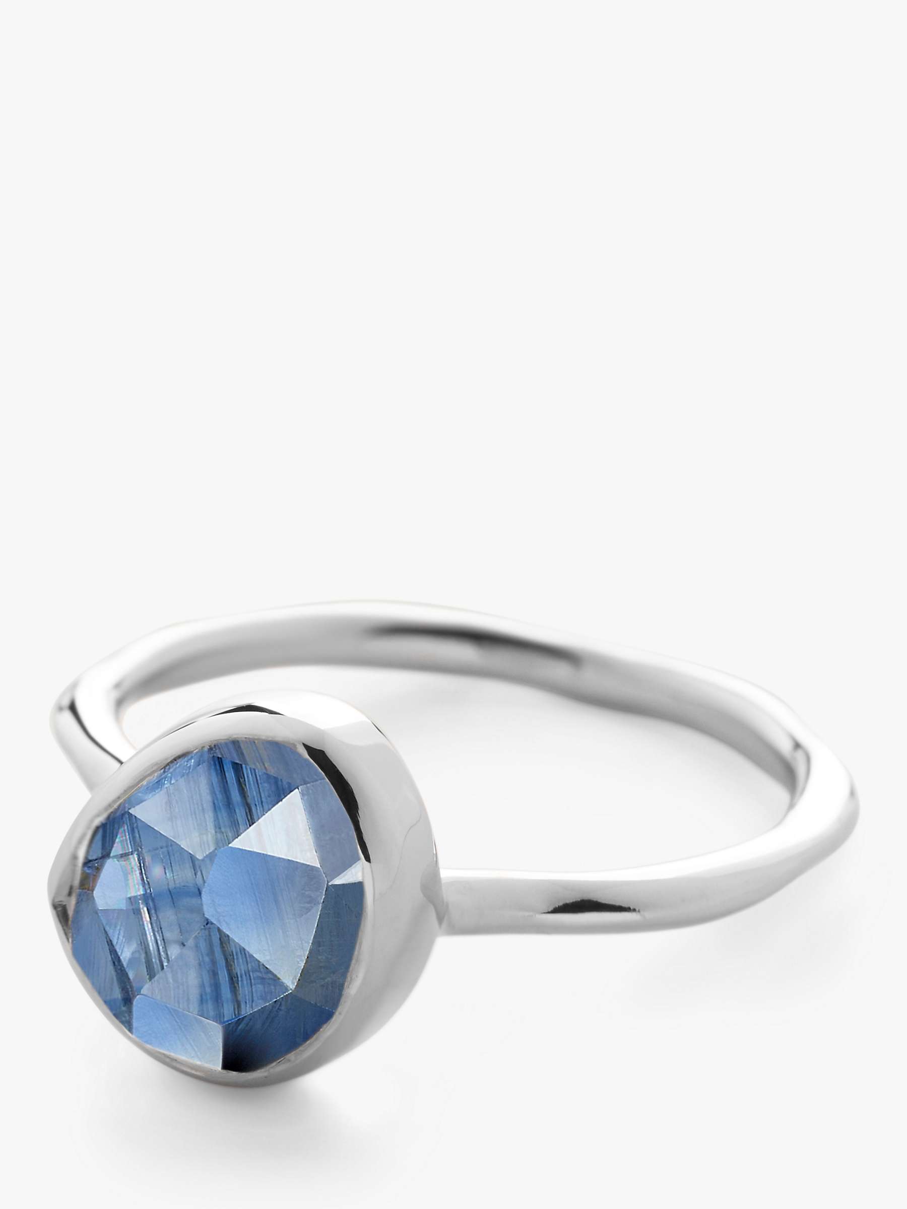 Buy Monica Vinader Siren Kyanite Stacking Ring, Silver/Blue Online at johnlewis.com