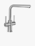 BLANCO Lanora Swivel Spout 2 Lever Kitchen Mixer Tap, Stainless Steel