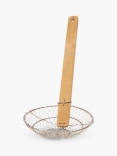 School Of Wok Stainless Steel Wok Strainer with Bamboo Handle