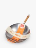 School Of Wok Heavy Duty Uncoated Carbon Steel Wok, 30cm