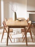 John Lewis Cara 6-10 Seater Extendable Dining Table, American Oak Wood