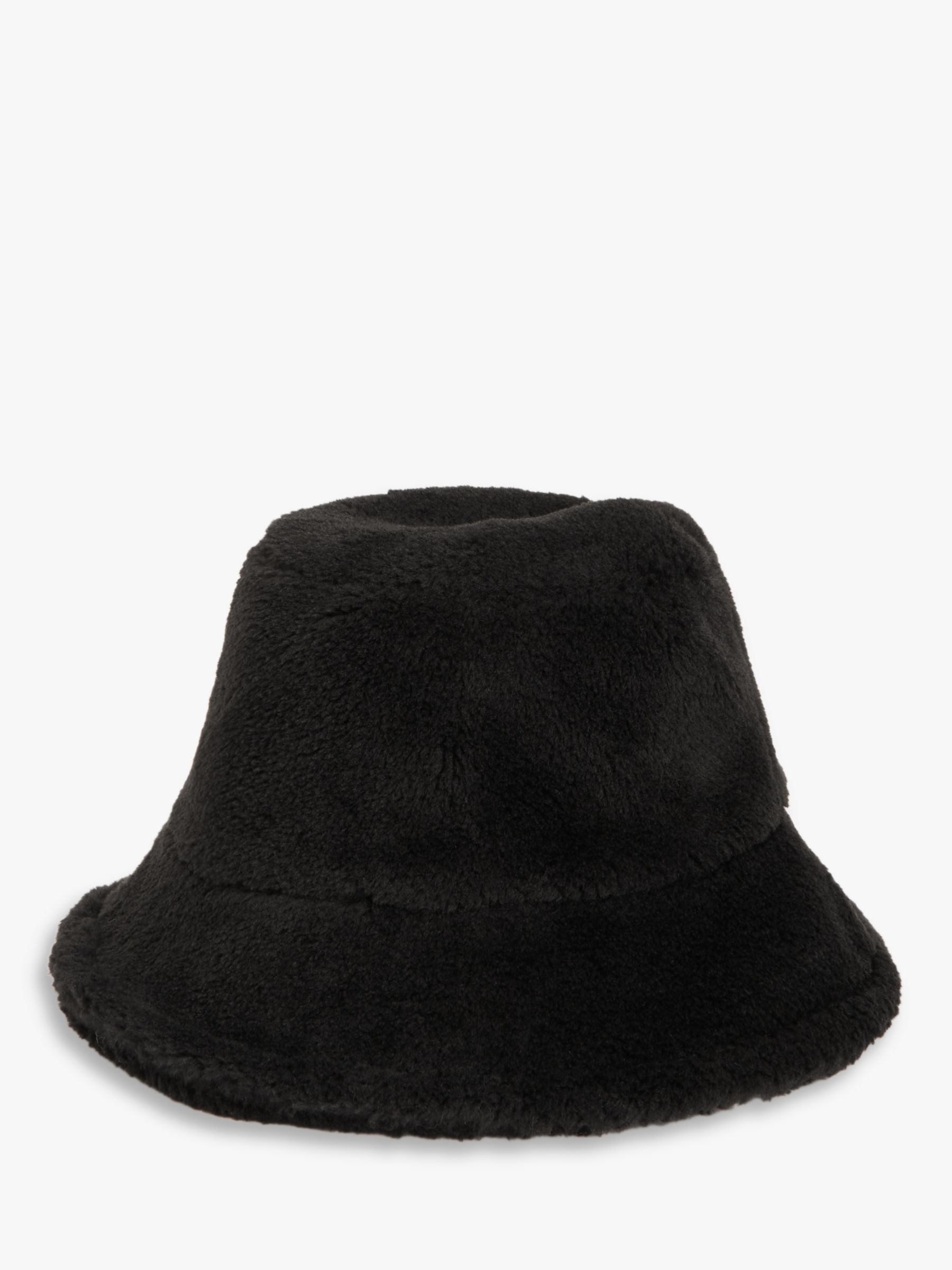 John Lewis Borg Bucket Hat, Black