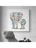 John Lewis Nicola Jane Rowles 'Elephant & Baby' Framed Print, 84.5 x 84.5cm, Multi