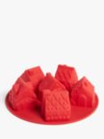 John Lewis Christmas Gingerbread House Silicone Non-Stick Muffin Mould, 6 Hole