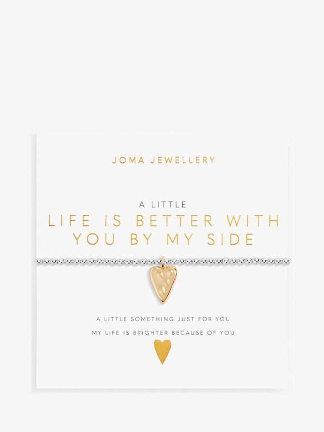 Joma Jewellery 'Life Is Better With You By My Side' Bracelet, Silver/Gold