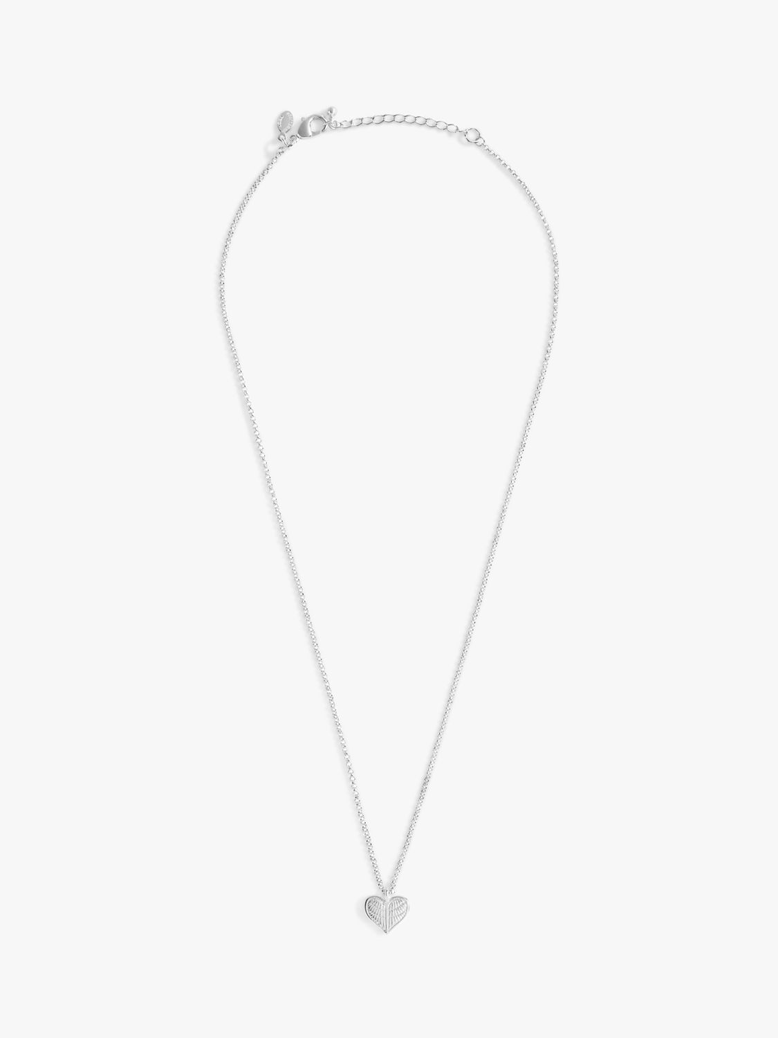 Joma Jewellery 'Always Remembered' Heart Necklace, Silver at John Lewis ...