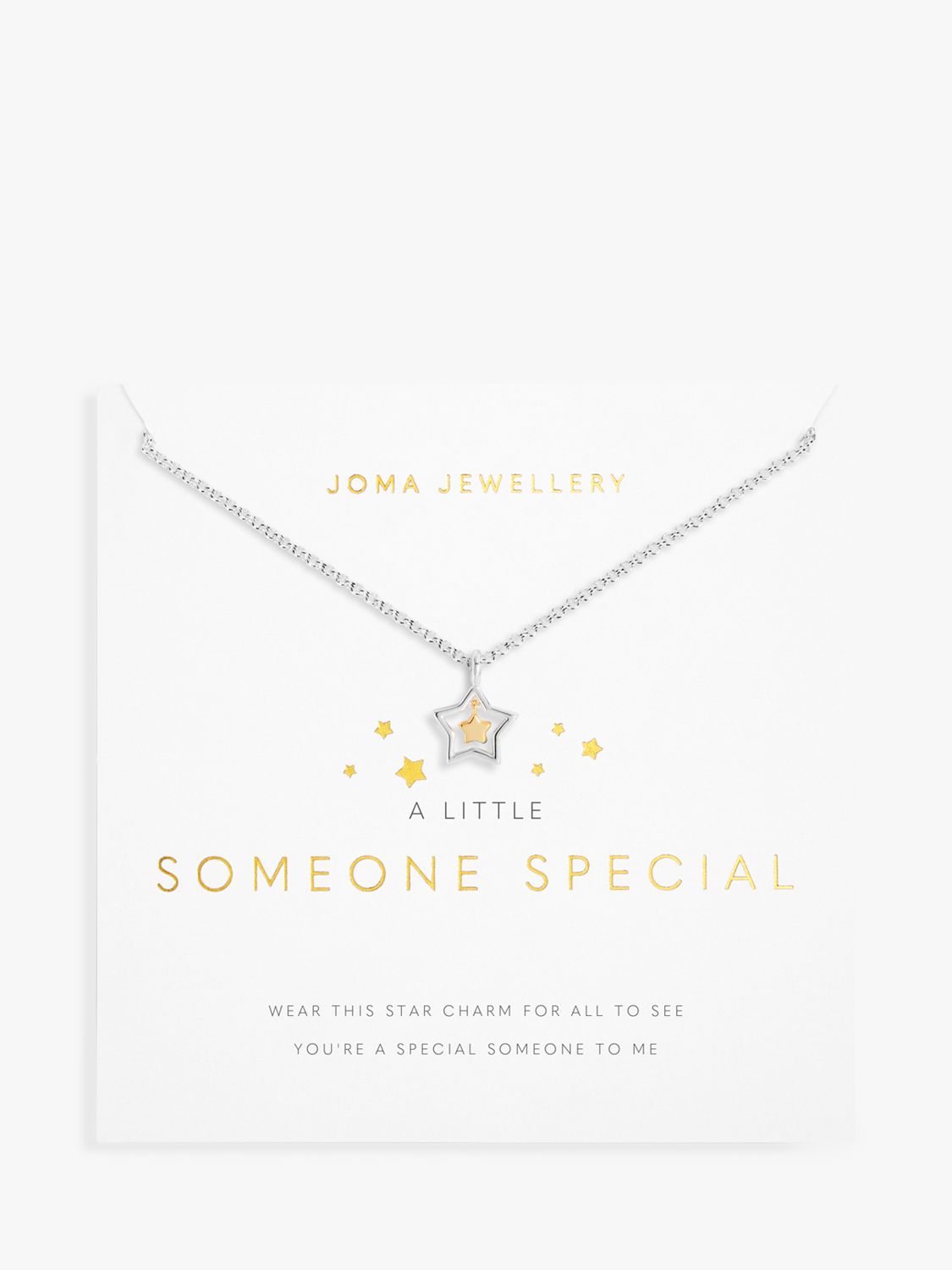 Joma Jewellery 'Someone Special' Star Necklace, Silver/Gold