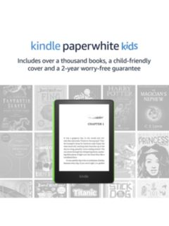 Amazon Kindle Paperwhite Kids Edition (11th Generation) Waterproof eReader, 6.8” High Resolution Illuminated Touch Screen with Adjustable Warm Light, Built-In Audible, 16GB, Black