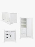 Obaby Stamford Classic Cotbed, Closed Changing Unit & Double Wardrobe Set