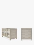 Obaby Nika Cotbed & Changing Dresser Set, Mid Grey