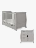 Obaby Stamford Classic Sleigh Cotbed & Closed Changing Unit