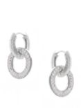 Tutti & Co Cubic Zirconia Double Hoop Drop Earrings