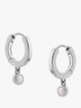 Tutti & Co Chosen Freshwater Pearl Huggie Hoop Earrings, Silver